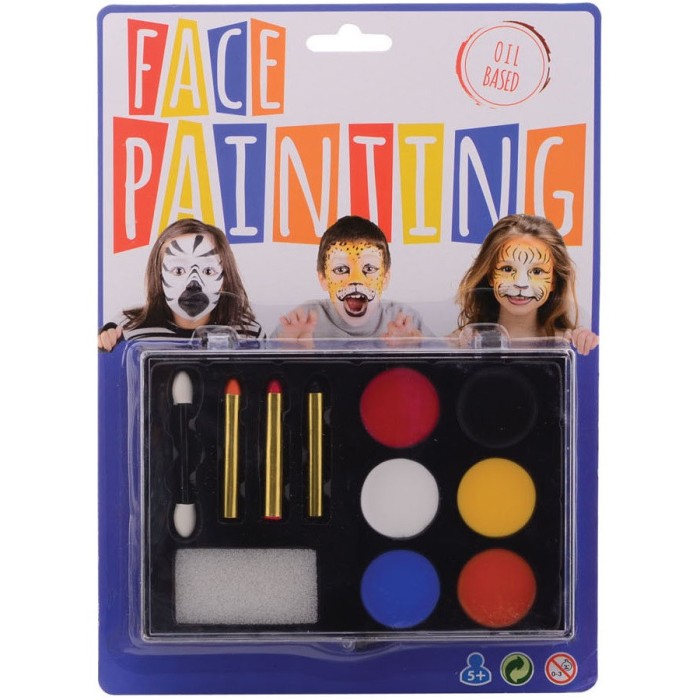 Set pictura pe fata, 6 culori (pe baza de ulei)
