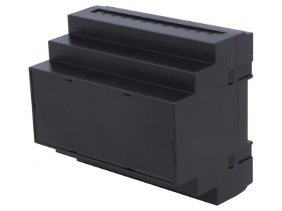 Carcasă DIN 90mm x 104mm x 65mm ABS neagră foto