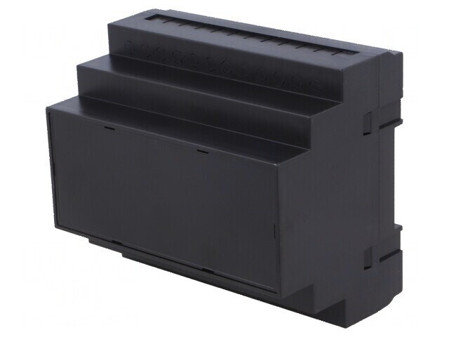 Carcasă DIN 90mm x 104mm x 65mm ABS neagră