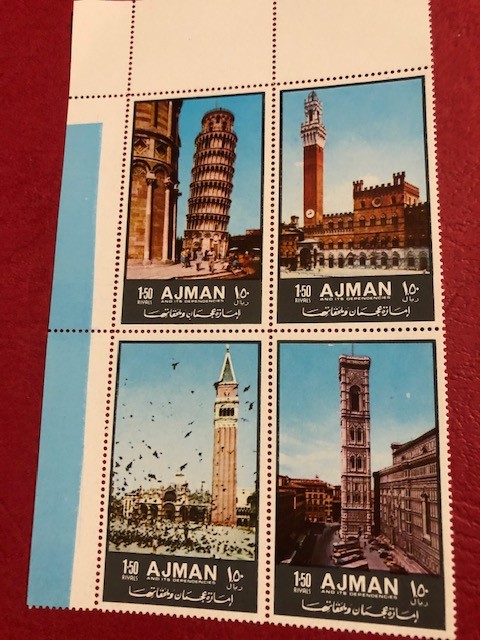 AJMAN, MONUMENTE - SERIE COMPLETĂ MNH