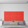 VidaXL Panouri de perete 12 buc. roșu 60x30 cm piele ecologică 2,16 m&sup2; 343990