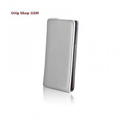 Husa piele Samsung i8190 Galaxy S3 Mini Slim Flip Alb foto