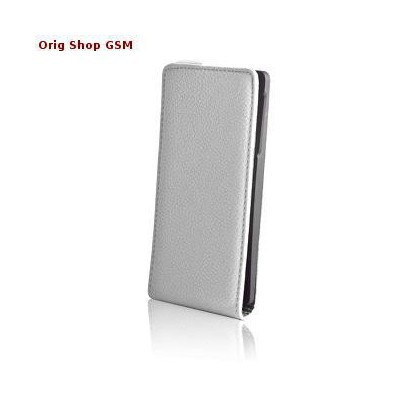 Husa piele Samsung i8190 Galaxy S3 Mini Slim Flip Alb