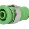 Soclu banană verde aurit 4mm 32A pe panou