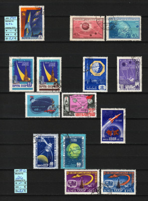 Rusia, URSS, 1959 - 1960 | Lot - Cosmos, Lunik, Astronomie | parţial MNH | aph foto