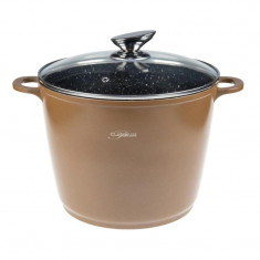 PL-DAD24 COPPER PLATIUM COLLECTION, Oala cu capac, interior marmorat, capacitate 6.8 L, diametru 24 cm foto