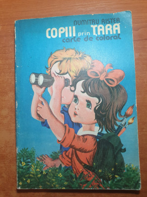 carte de colorat - copii prin tara - din anul 1979 foto