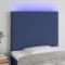 Gossi tablie de pat cu led, albastru, 100x5x118/128 cm, textil