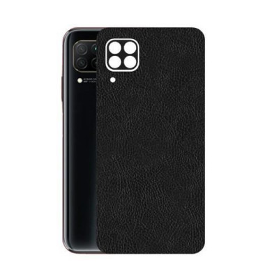 Set Folii Skin Acoperire 360 Compatibile cu Huawei P40 Lite (2 Buc) - ApcGsm Wraps Leather Black foto