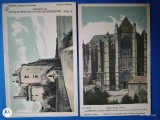 Franta , GRUP DOUA CARTI POSTALE NECIRCULATE , ANII 1920.Castele din Franta , verso reclama la produse medicale POTUBERAGE .