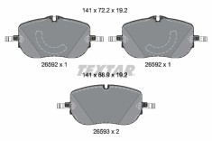 TEXTAR 2659201 Q+ set placute frana,frana disc