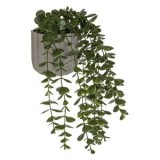 Ghiveci Decorativi de Plastic Taupe cu Plantă Artificială Buxus, CMCLASS