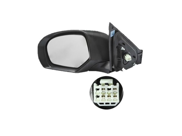 Oglinda exterioara Suzuki Swift (Fz/Nz), 09.2010-, Stanga, reglare electrica; grunduit; incalzita; geam convex; cromat; 5 pini