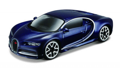 Macheta Masinuta Bburago Street Fire 1:43 Bugatti Chiron Albastru Inchis foto