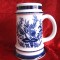 HALBA PORTELAN CU COBALT SCHUMANN ARZBERG BAVARIA CU DECOR FLORAL 17 CM