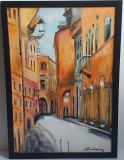 PICTURA ulei, TABLOU modern nou, &quot;PADOVA &quot;, pictor roman consacrat, Peisaje, Realism