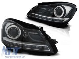 Set de faruri tuning potrivit pentru MERCEDES W204 C-KLASA 2011-2014, stanga si dreapta Performance AutoTuning