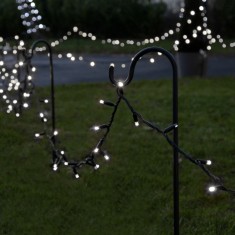 Instalatie de Craciun Liniara Yoto, 50 m, 1 m Prelungitor 220V, 498 LED, 8 Jocuri de Lumini, Controler, Fir Negru, Utilizare Interior/Exterior, Protec foto