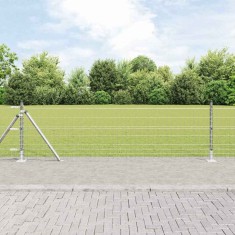 vidaXL &Icirc;ngrădire cu st&acirc;lpi Argintiu 0.4 x 10 m Oțel 3350997