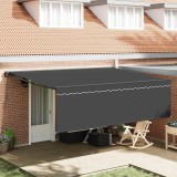 vidaXL Cortina Retractabilă Manual Antracit 450 &times; 300 cm 3330873