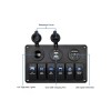 PANOU CU VOLTMETRU, USB, PRIZĂ 12V ȘI 6 &Icirc;NTRERUPĂTOARE COD: SP10, Oem