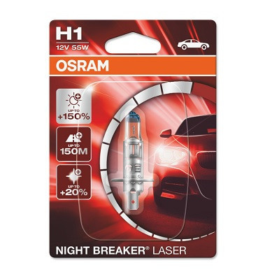 BEC 12V H1 55 W NIGHT BREAKER LASER NextGen +150% BLISTER 1 BUC OSRAM 10366 foto