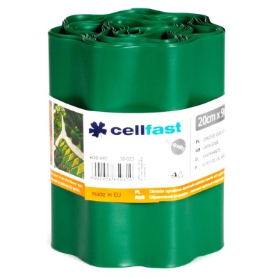 Separator gazon Cell Fast, plastic, verde inchis, 20 cm x 9 m foto
