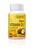 Super Vitamina D3, 2000 UI, 60 capsule, cu ulei de cocos MCT, ZENYTH