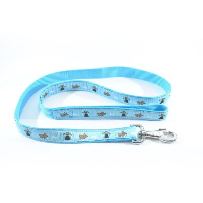 LESA PENTRU CAINI NYLON MOL CU MODEL LIGHT BLUE 15MM 130CM L5502.15130B foto