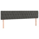 Cumpara ieftin Tablii de pat, gri inchis, 200x7x78/88 cm, catifea