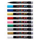 Marker cu vopsea, varf tip pensula, efect acuarela, suprafete multiple - Roz, Posca