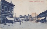 Lugoj Lugos &ndash; Strada Kir&aacute;ly, vedere urbană cu pod, carte poștală circulată și francată