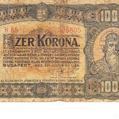 M1 - Bancnota foarte veche - Austroungaria - 1000 koroane - 1923