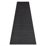 Covor, traversa TIMO 0000 sisal exterior negru, 70x300 cm