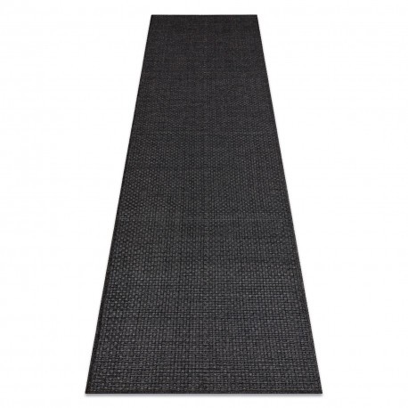 Covor, traversa TIMO 0000 sisal exterior negru, 70x250 cm
