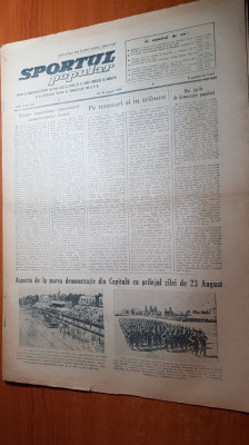 sportul popular 26 august 1954-foto si art. de la marea demonstratie din 23 aug. foto