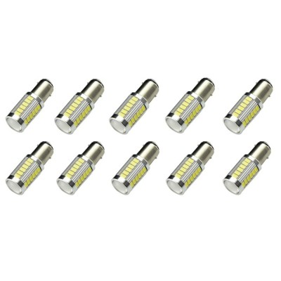Set 10x Bec LED universal, auto BA15D, pentru bord, interior, numar, diverse foto