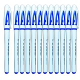 Cumpara ieftin Set 12 Pixuri cu Gel Albastru 0.5mm, Scriere Fina, Birou/Scoala, Zona Grip Ergonomica, Cerneala de Calitate