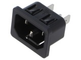 Conector alimentare AC soclu tată 10A 250VAC IEC 60320