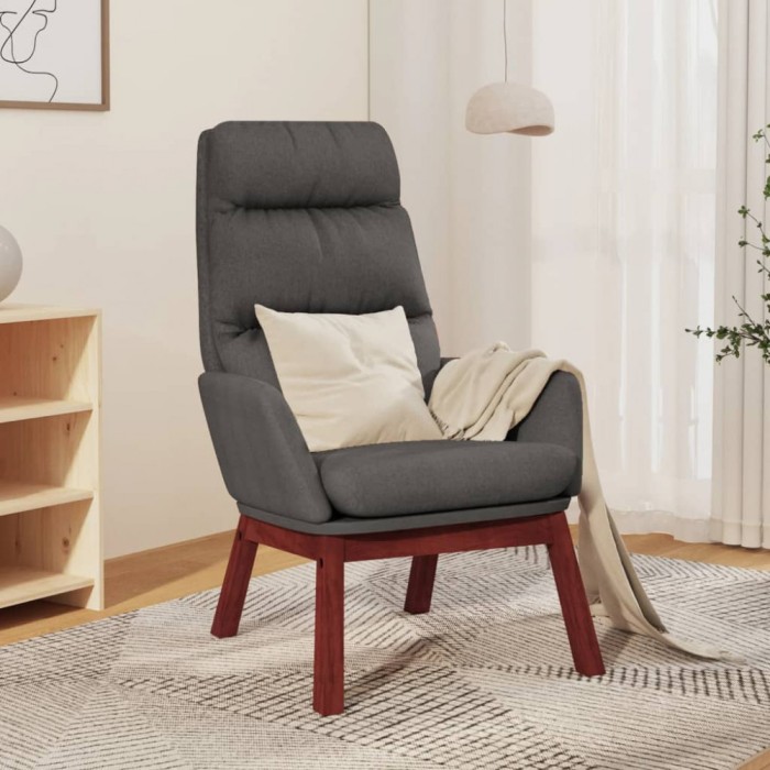 vidaXL Scaun de relaxare, gri &icirc;nchis, material textil 341160