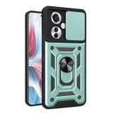 Husa pentru oppo reno 11 f, camshield protectie camera, inel magnetic, slide si snap, green