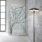 Paravan dus walk-in Aqua Roy &reg; INOX, model Tree negru, sticla 8 mm clara, securizata, anticalcar, 140x195 cm
