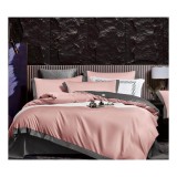 Lenjerie de Pat din Matase cu 6 Piese Pentru Pat Dublu - SUZ101