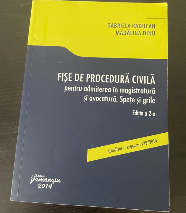 Fișe de procedură civilă. G. Răducan și M. Dinu. 2014