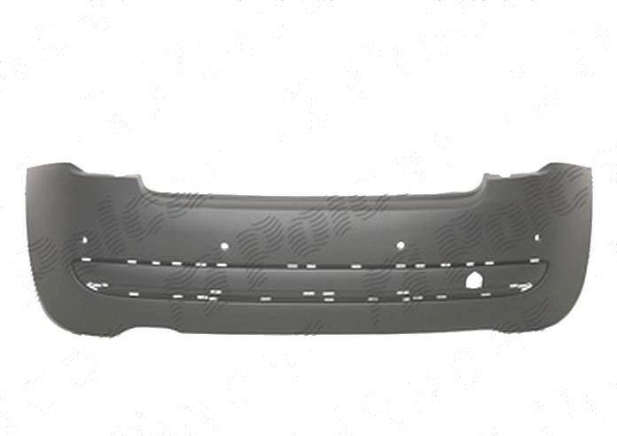 Bara spate Fiat 500 (312), 03.2007-08.2015, grunduita; cu gauri pt. ornament
