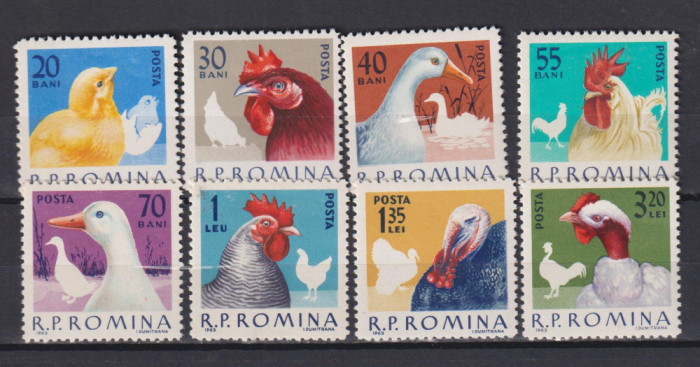 ROMANIA 1963 PASARI DE RASA LP. 560 MNH