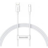 Cablu alimentare si date Baseus Superior (SUPERVOOC), pt. smartphone, USB la USB Type-C , 65W, 1m, alb