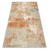 Covor de lana ABBY 486.13.LA112 OSTA Vintage, modern verde / teracotă, 67x130 cm