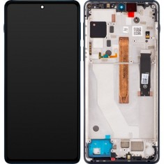 Display cu Touchscreen Motorola Edge 20 Pro, cu Rama, Bleumarin (Midnight Blue), Service Pack 5D68C19375 foto