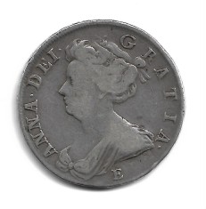 Marea Britanie ANNE HALF CROWN , E, 1708, SEPTIMO